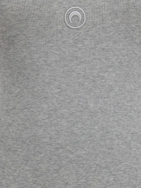 Marine Serre Moon-logo playsuit - Grey