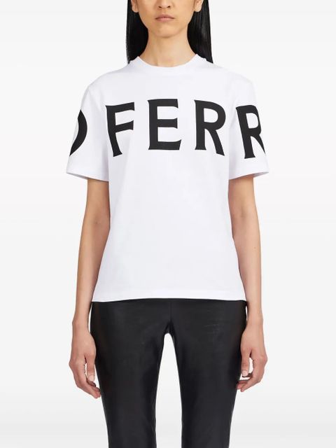 Ferragamo logo-print cotton T-shirt - White