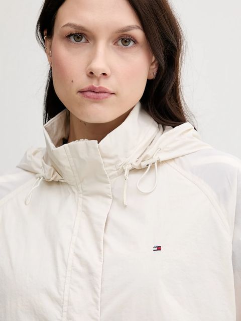 Tommy Hilfiger kurtka kolor beżowy przejściowa WW0WW46444