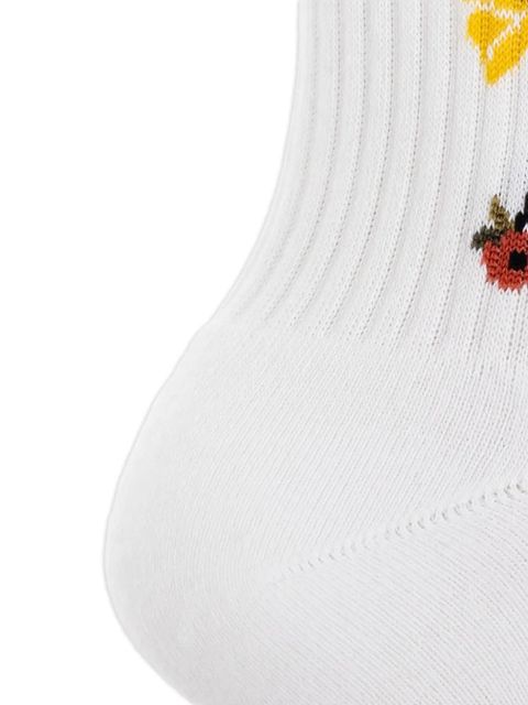 Off-White floral-embroidered rib socks