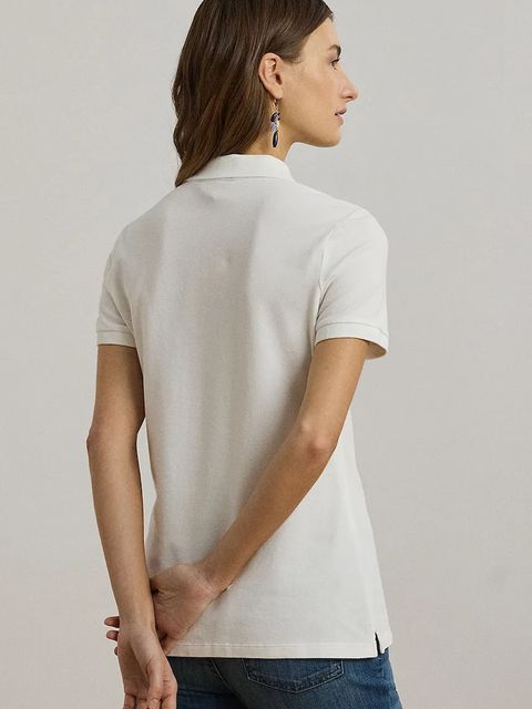 Lauren Ralph Lauren polo bawełniane damska kolor biały 200971073