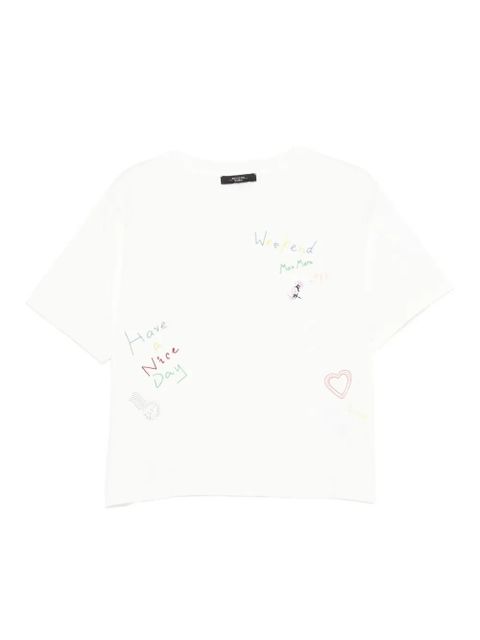Weekend Max Mara embroidered T-shirt - White - zdjęcie produktu nr 1