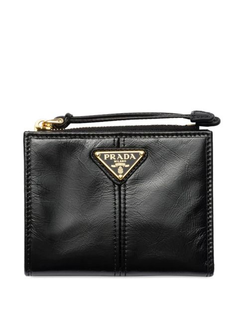 Prada textured leather zip wallet - Black - zdjęcie produktu nr 1