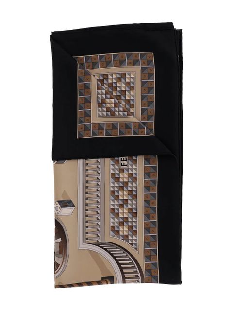 Ferragamo Nadir-print silk scarf - Neutrals - zdjęcie produktu nr 2