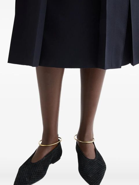 Jil Sander perforated-suede ballerina - Black