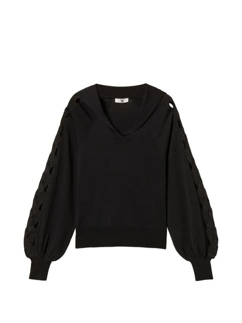 TWINSET fine-knit jumper - Black - zdjęcie produktu nr 1