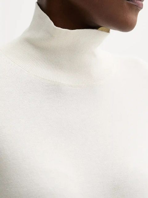 Weekend Max Mara sweter z jedwabiem KIKU damski kolor beżowy lekki z golfem 2525366012600