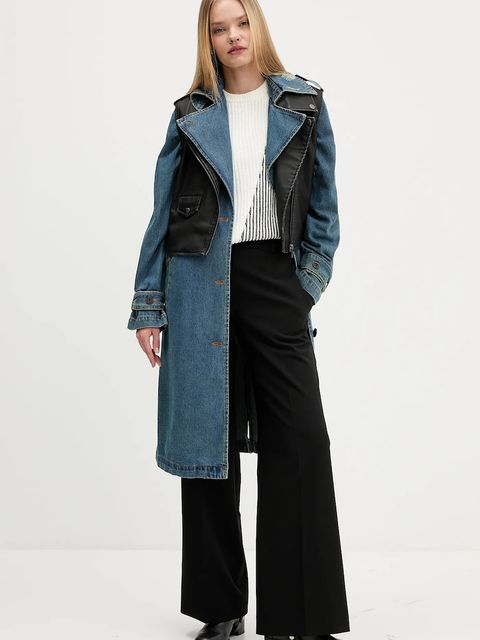 Desigual sweter NOME damski kolor beżowy ciepły 25WWJF26 - zdjęcie produktu nr 2