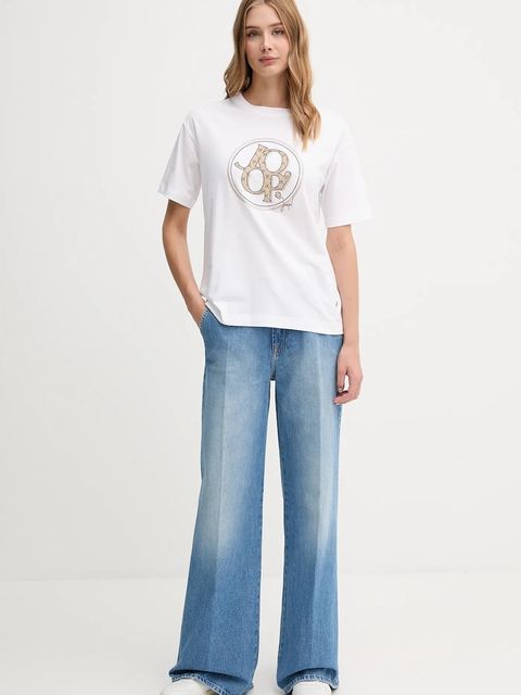 Joop! t-shirt bawełniany damski kolor biały 30046236 - zdjęcie produktu nr 2