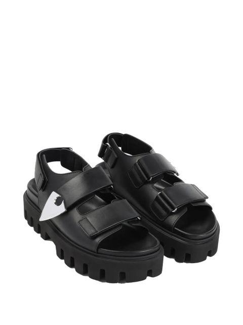 Alexander McQueen leather sandals - Black