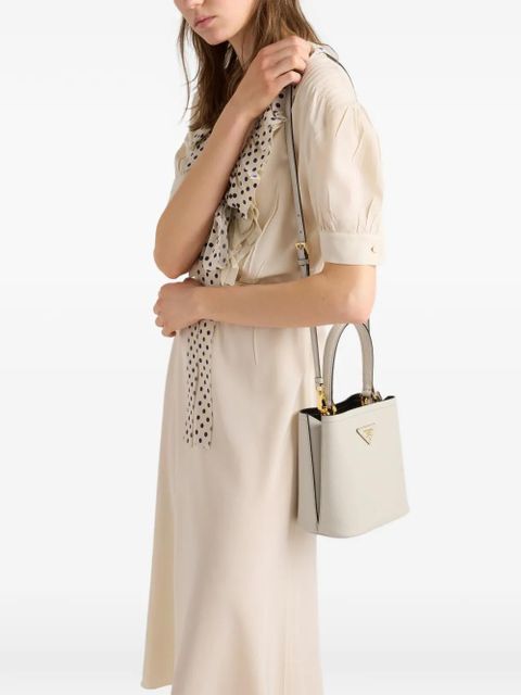 Prada Panier mini Saffiano leather bag - Grey - zdjęcie produktu nr 2