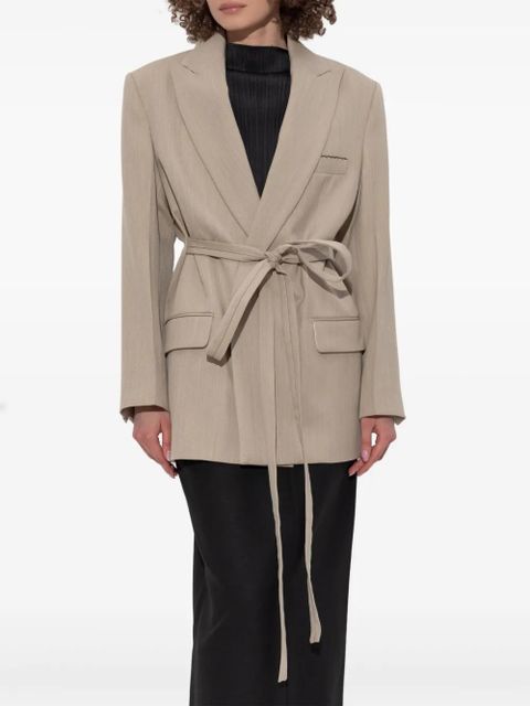 Victoria Beckham tied waist blazer - Neutrals - zdjęcie produktu nr 2