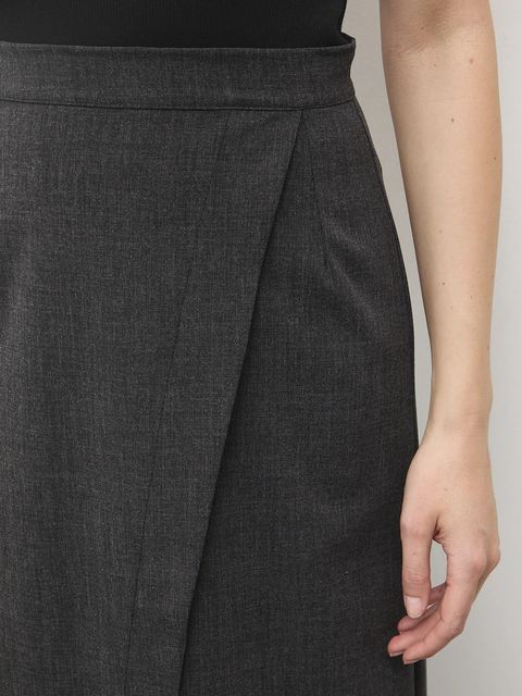 Answear.LAB spódnica kolor szary midi prosta - zdjęcie produktu nr 2