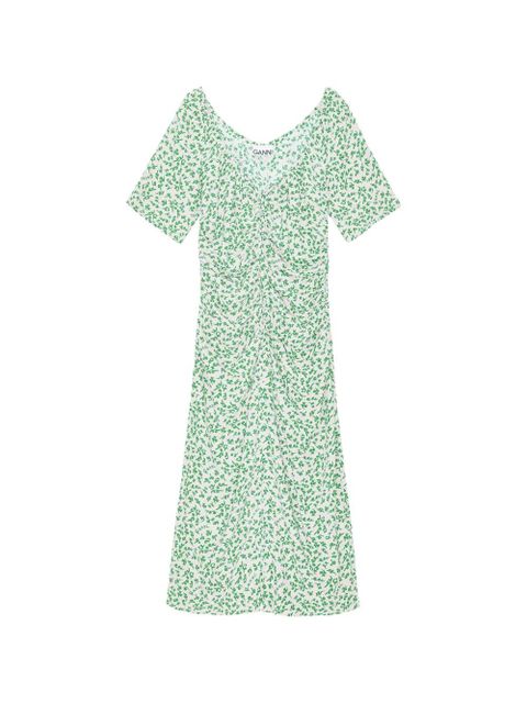 GANNI printed midi dress - Neutrals - zdjęcie produktu nr 1