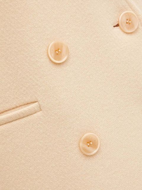 Patrizia Pepe bezrękawnik wełniany kolor beżowy przejściowy 8O0144 A361