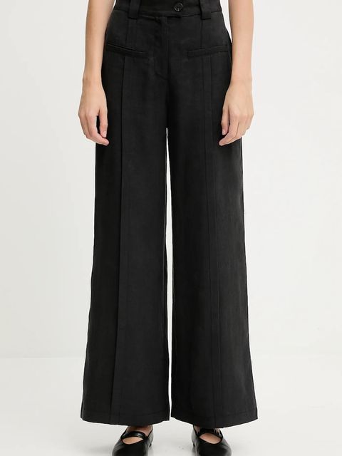 Answear.LAB spodnie damskie kolor czarny szerokie high waist