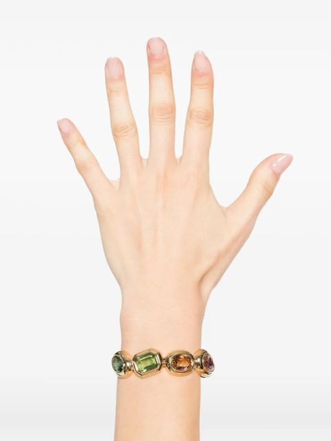 Swarovski mixed-cuts multicoloured cuff bracelet - Gold - zdjęcie produktu nr 2