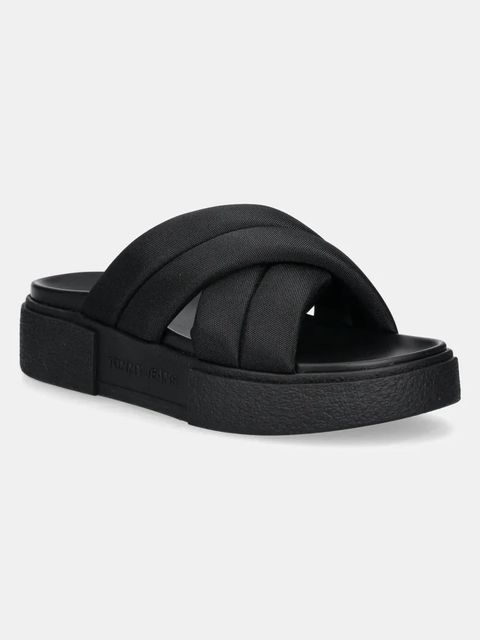 Tommy Jeans klapki FLATFORM SANDAL damskie kolor czarny na platformie EN0EN02775 - zdjęcie produktu nr 1