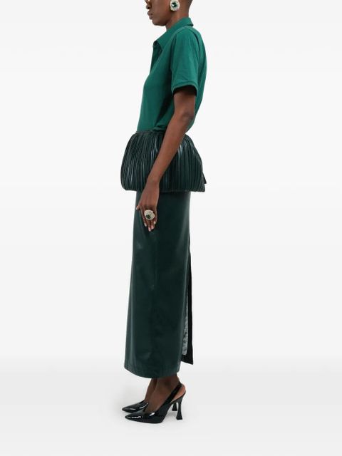 Rowen Rose pleated balloon maxi skirt - Green