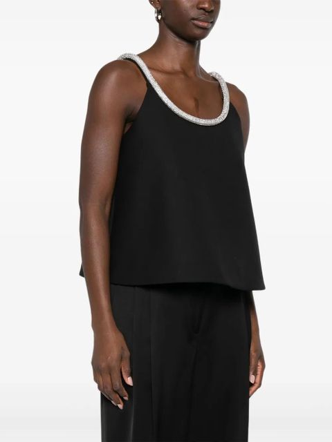 Róhe A-line appliqué-detail top - Black