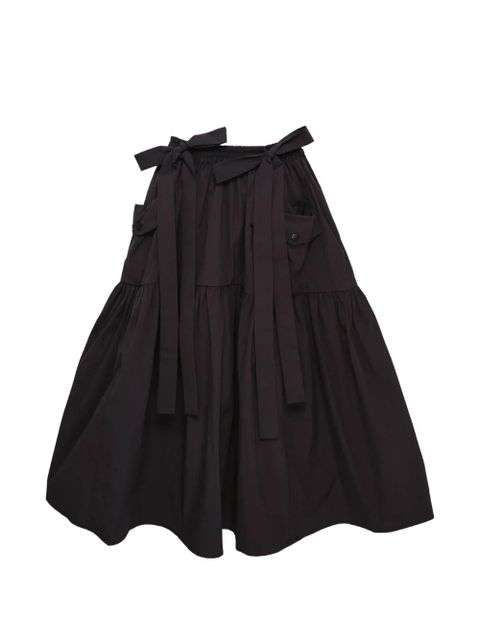 Cecilie Bahnsen Cai ruffled midi skirt - Black - zdjęcie produktu nr 1