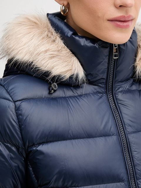 Tommy Hilfiger kurtka puchowa kolor granatowy przejściowa WW0WW47354