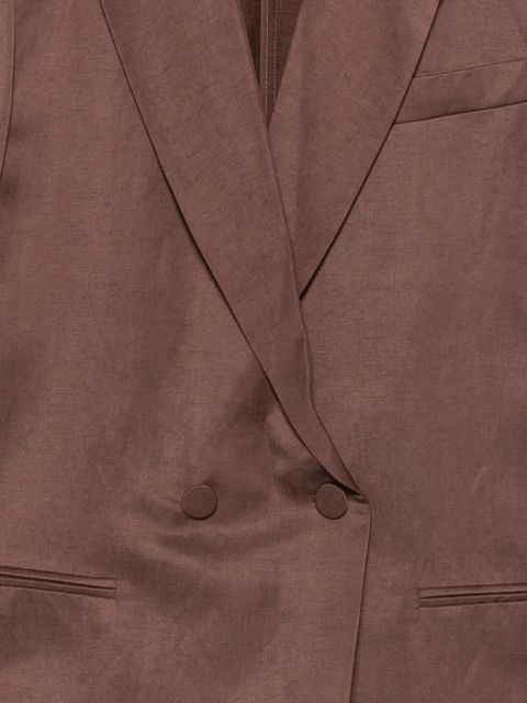 Alysi double-breasted blazer - Brown