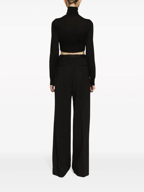Dolce & Gabbana pressed-crease palazzo pants - Black