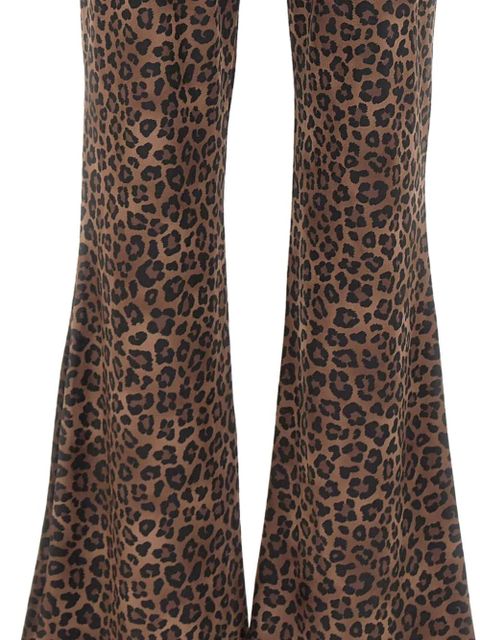 MC2 Saint Barth animal-print flared trousers - Brown