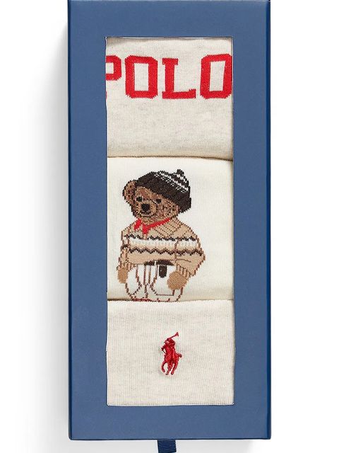 Polo Ralph Lauren skarpetki 3-pack kolor beżowy 455982964