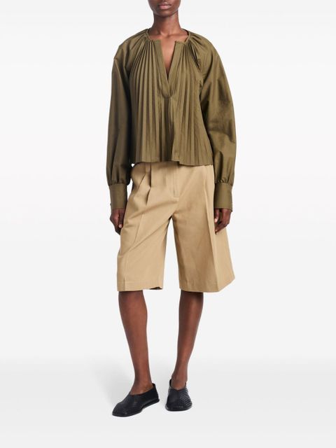 Proenza Schouler Monica pleat-detailing blouse - Green - zdjęcie produktu nr 2