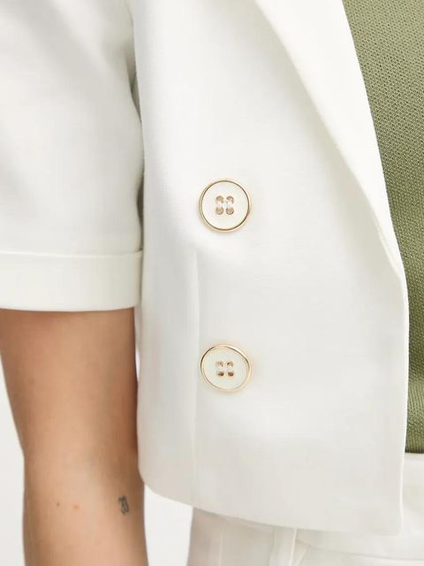 Morgan marynarka kolor biały niezapinana gładka VTIVI.F