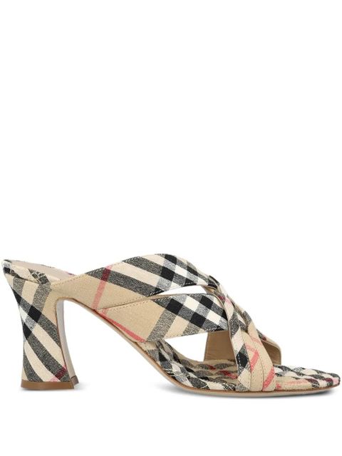 Burberry Sloanne checked sandals - Neutrals - zdjęcie produktu nr 1