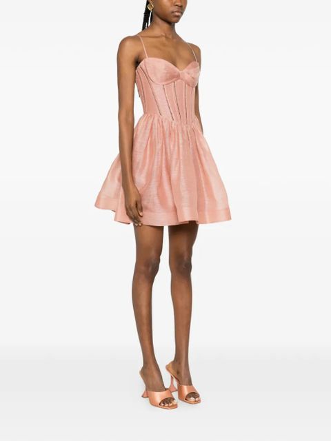 ZIMMERMANN sweetheart-neck mini dress - Pink