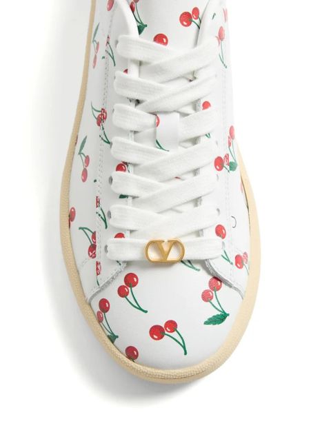 Valentino Garavani Royco Cherryfic-print sneakers - White