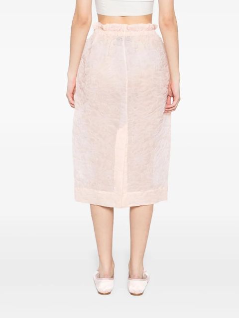 Simone Rocha ruffle-waisted skirt - Orange