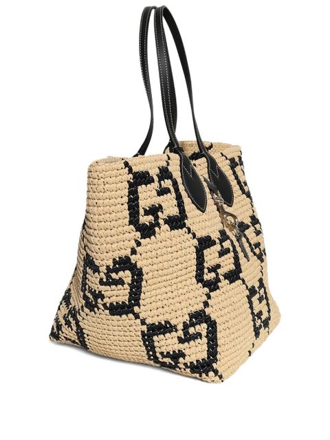 Gucci medium Woven tote bag - Neutrals - zdjęcie produktu nr 1