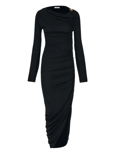 Ferragamo boat-neck ruched asymmetric dress - Black - zdjęcie produktu nr 1