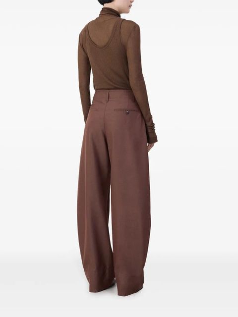 LEMAIRE curved tailored trousers - Brown
