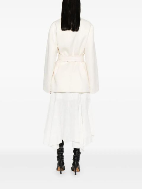 Róhe belted wool jacket - White
