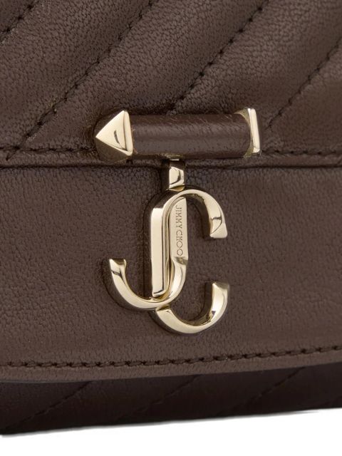 Jimmy Choo Curve quilted clutch bag - Brown