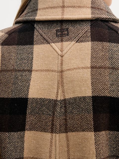 Tommy Hilfiger płaszcz z dodatkiem wełny kolor beżowy WW0WW46870