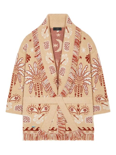 Alanui Echoes of the Island fringed cardi-coat - Neutrals - zdjęcie produktu nr 1