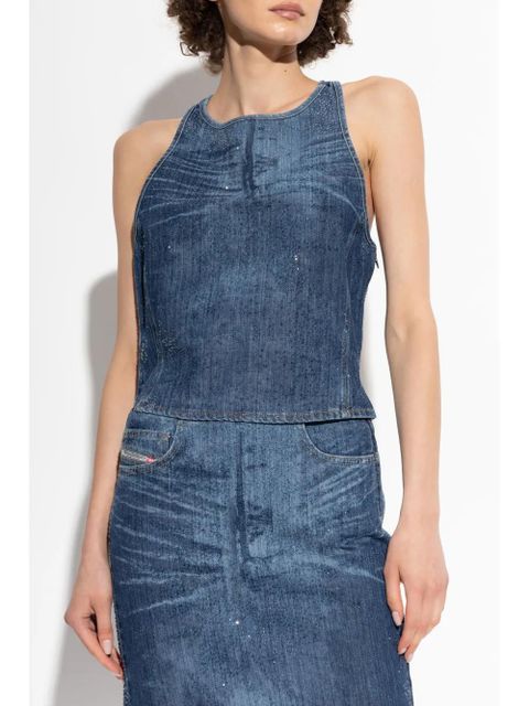 Diesel De-Plaque-S tank top - Blue