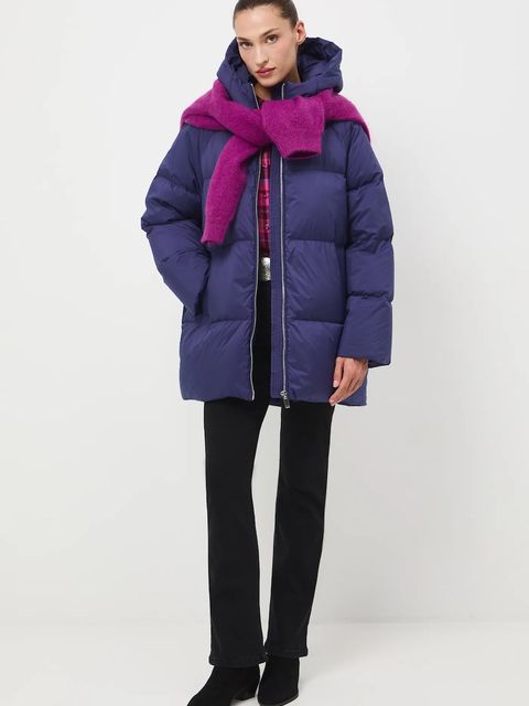 Medicine kurtka puchowa damska kolor fioletowy zimowa oversize - zdjęcie produktu nr 1