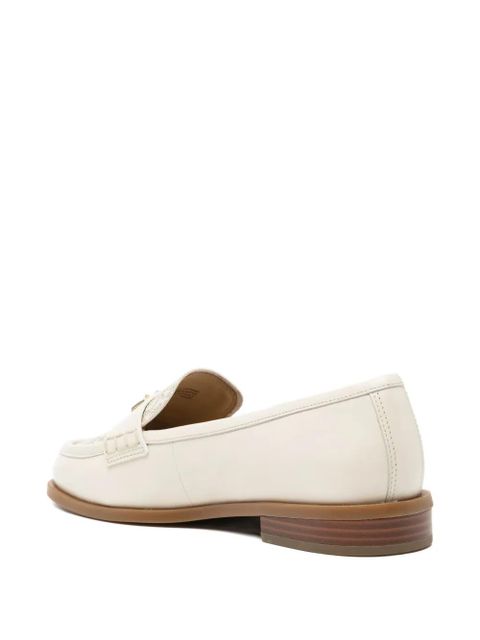 Michael Kors lex leather logo loafers - White