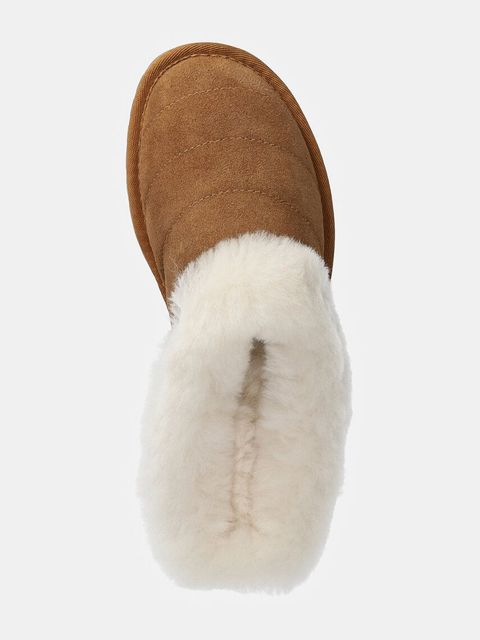 Emu Australia kapcie zamszowe Virginia kolor brązowy W12992.CHES