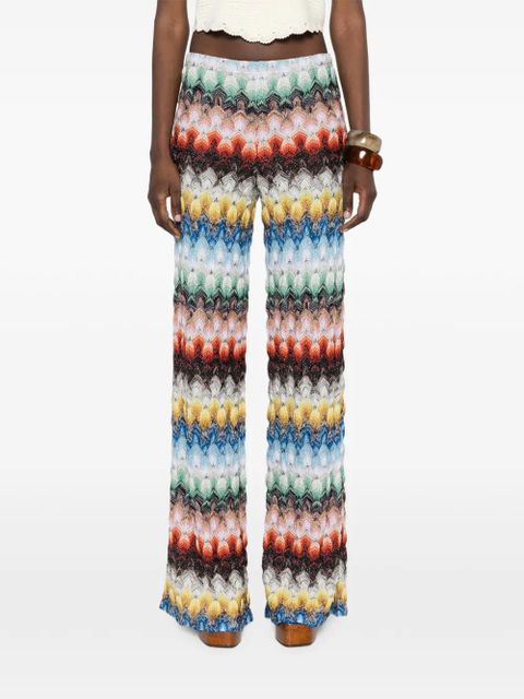 Missoni zigzag-knit palazzo pants - Orange