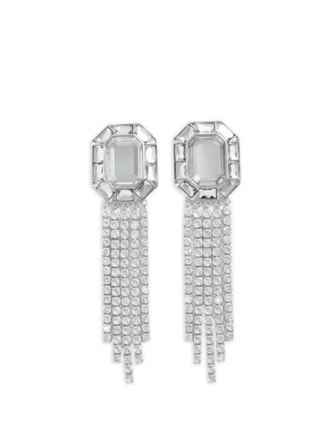 Self-Portrait crystal droplet earrings - Silver - zdjęcie produktu nr 1