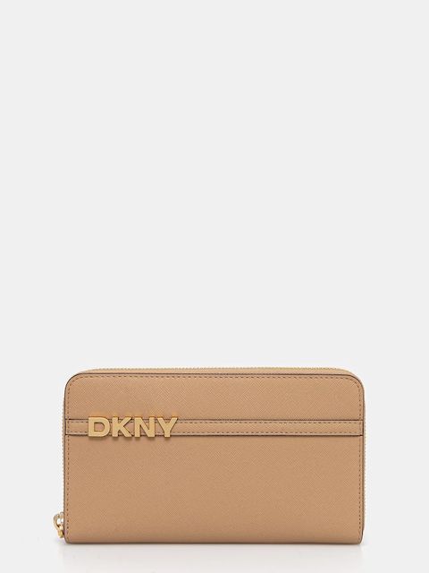 Dkny portfel skórzany damski kolor zielony R521KM28 - zdjęcie produktu nr 1